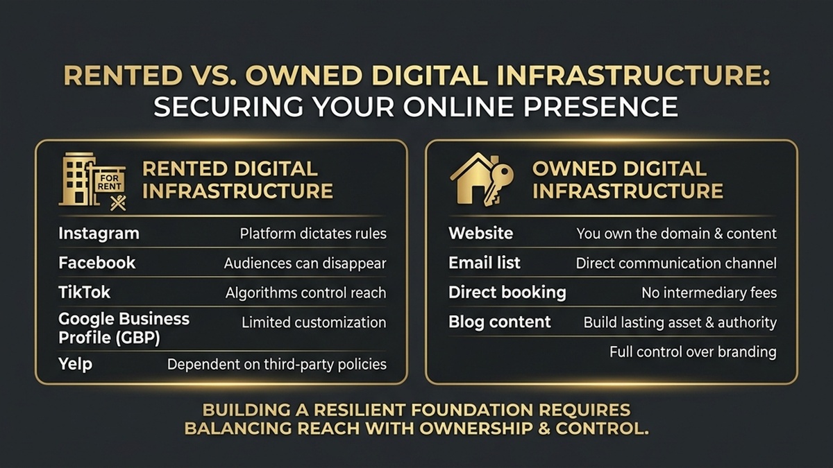Why Building Your Business on Social Media Alone Is Like Renting Instead of Owning Infographic