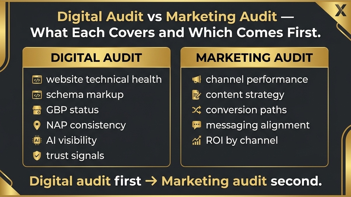 Digital Audit vs Marketing Audit Infographic