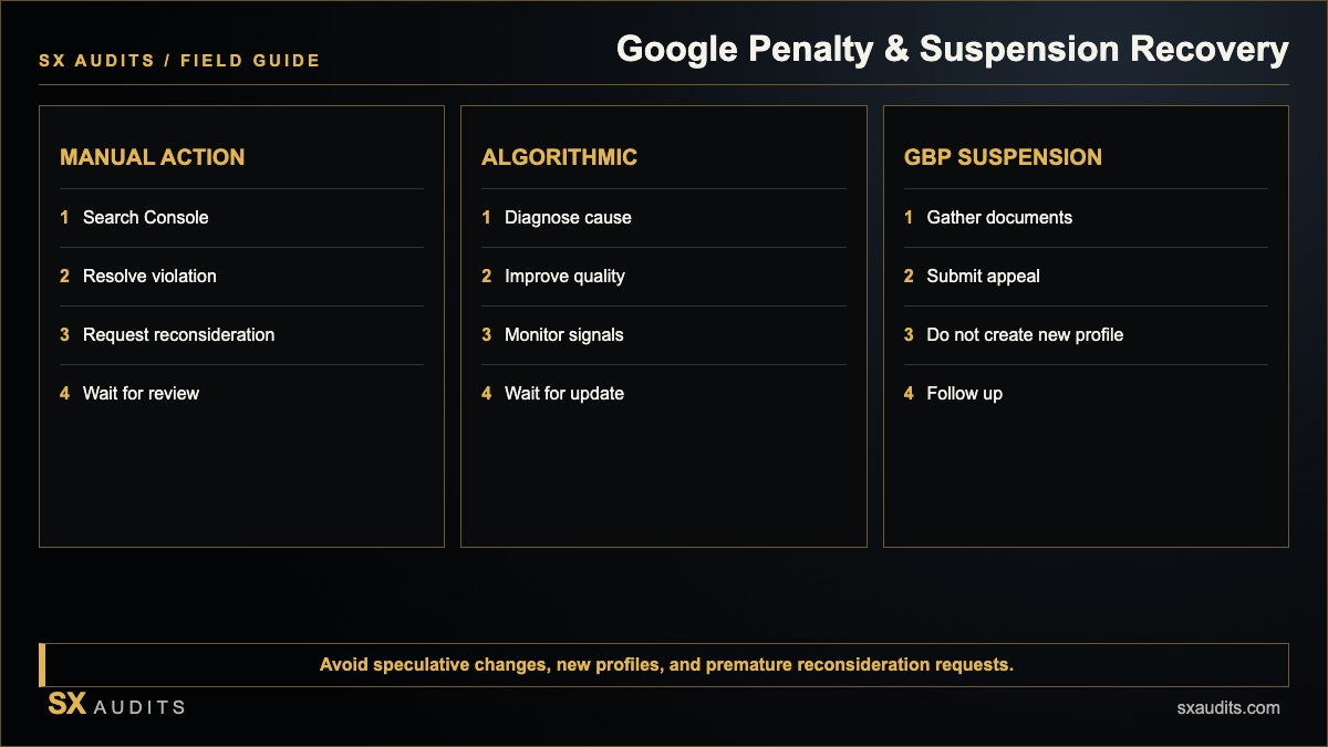 How to Recover After a Google Penalty or Suspension Infographic