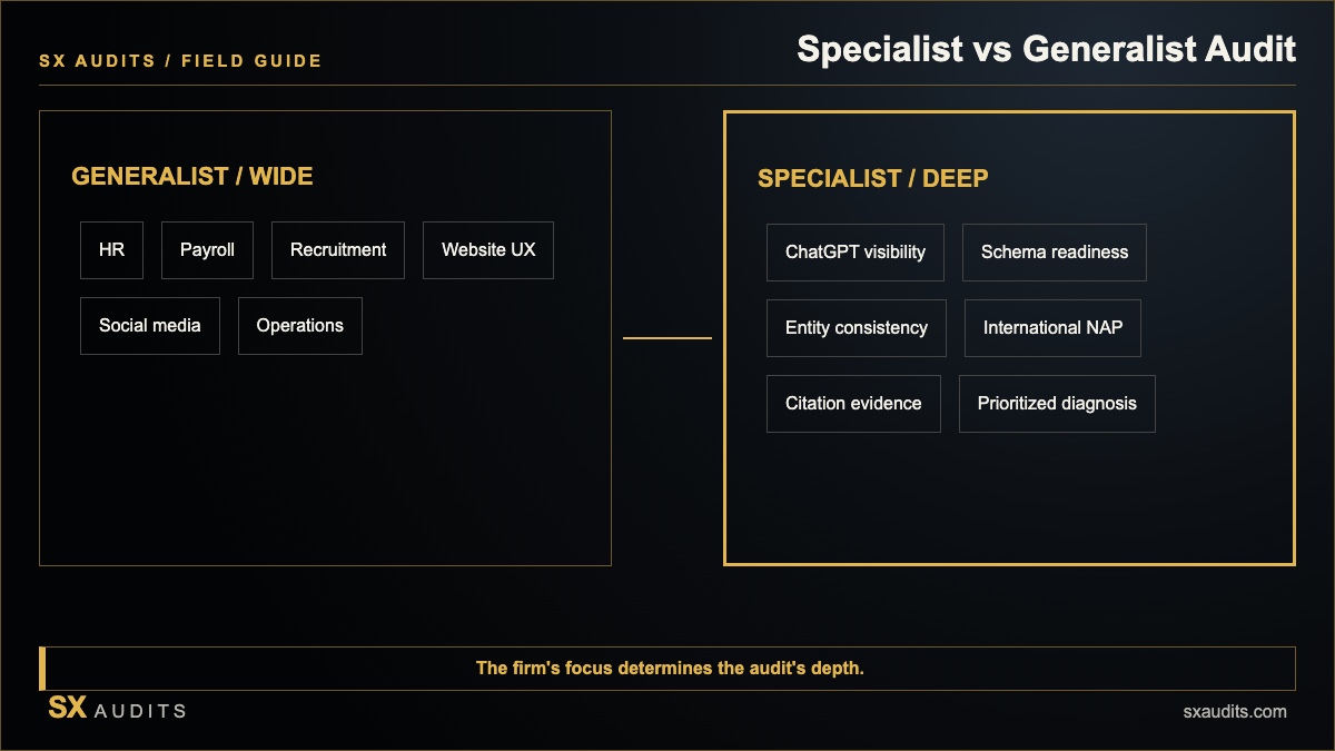 SX Audits vs Zephora Consulting Infographic