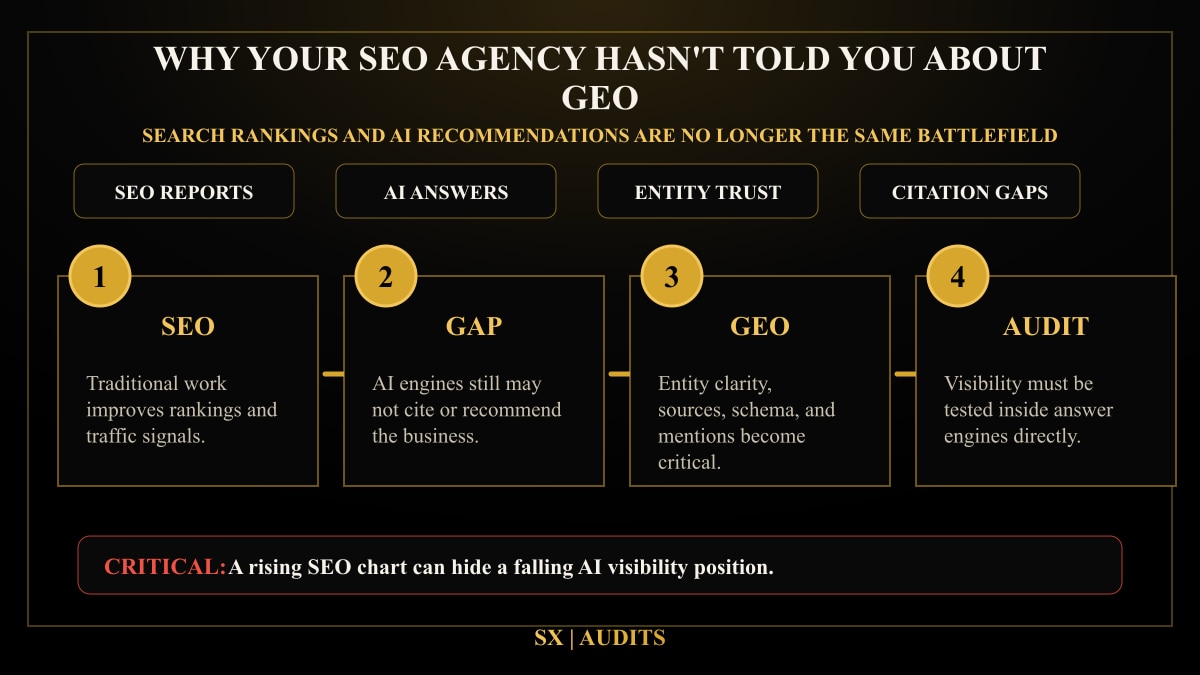 Why Your SEO Agency Hasn't Told You About GEO Infographic
